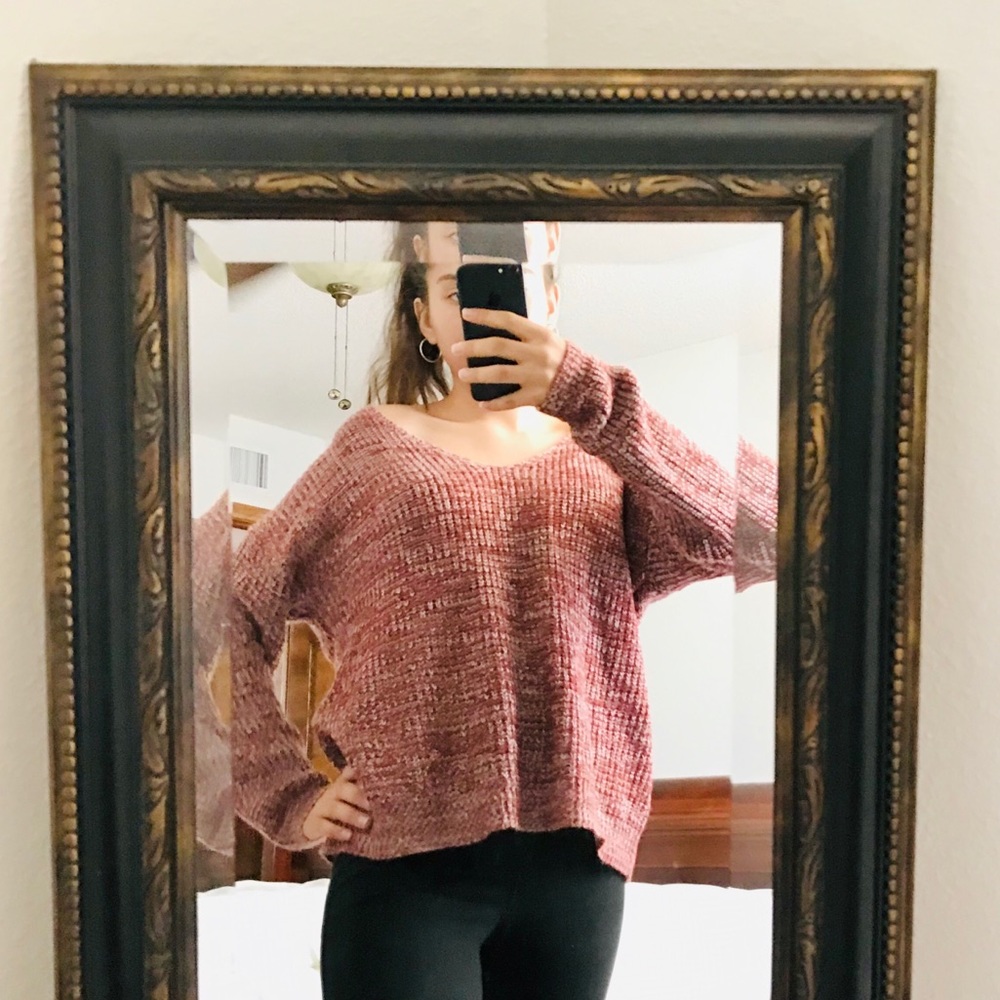 FOREVER 21 KNITTED CROP SWEATER